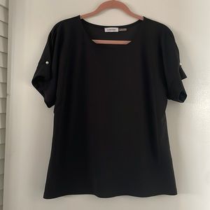 Calvin Klein blouse with pearls